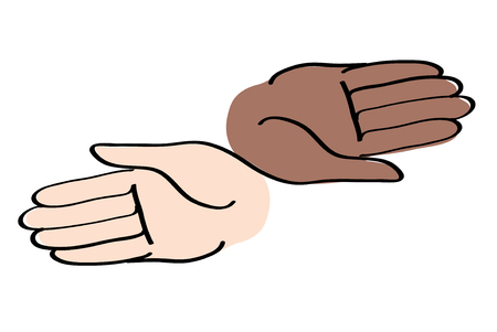 Hands together.のイラスト素材