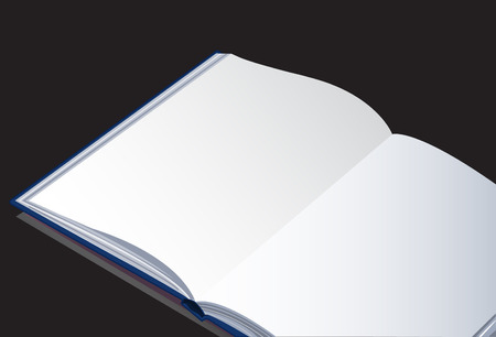 A realistic illustration of open empty book.のイラスト素材