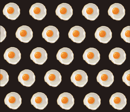 Fried Egg illustration background vectorのイラスト素材