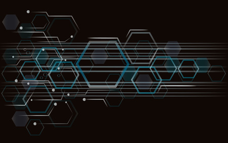The shape of hexagon concept design abstract technology background vectorのイラスト素材