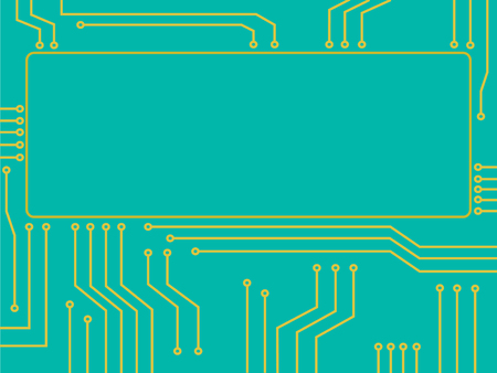 Microchip banner technology symbol abstract backgroundのイラスト素材