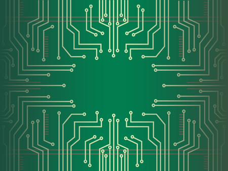 Microchip banner technology symbol abstract backgroundのイラスト素材