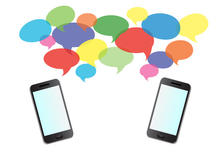 smartphone notifications and background vectorのイラスト素材