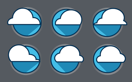 Cloud icon vector ,  Cloud illustration. Flat design styleのイラスト素材
