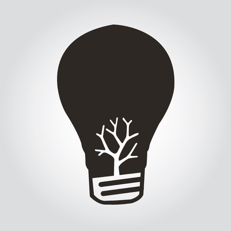 Light bulb and branch concept of thinking , root of thinking , thinking concept iconのイラスト素材