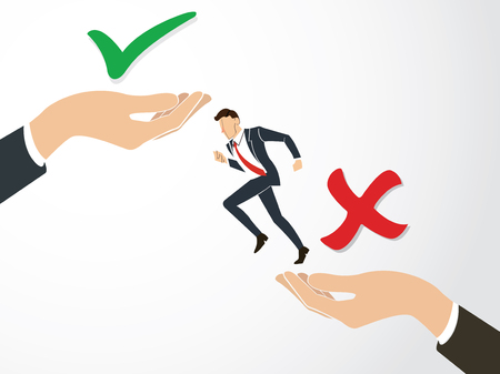 Make decision , true or false vectorのイラスト素材