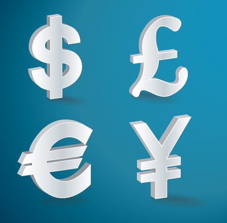 vector currency iconsのイラスト素材