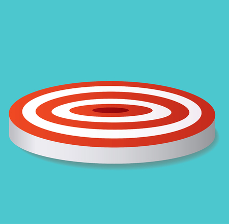Target goal in cartoon style; Business concept illustrationのイラスト素材