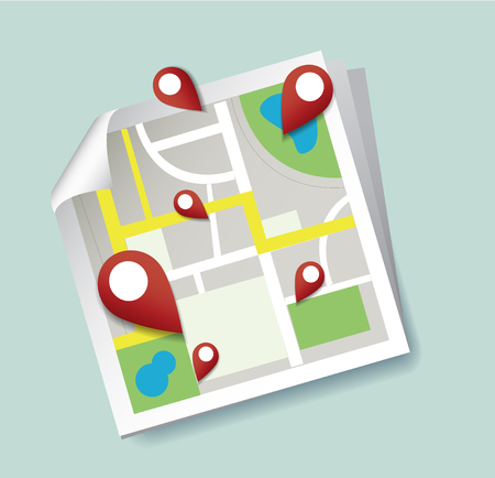 you are here, pin location icon and map vector, the concept of travelのイラスト素材