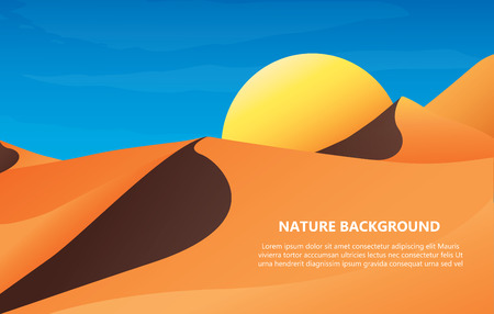 desert background with text space vector illustrationのイラスト素材