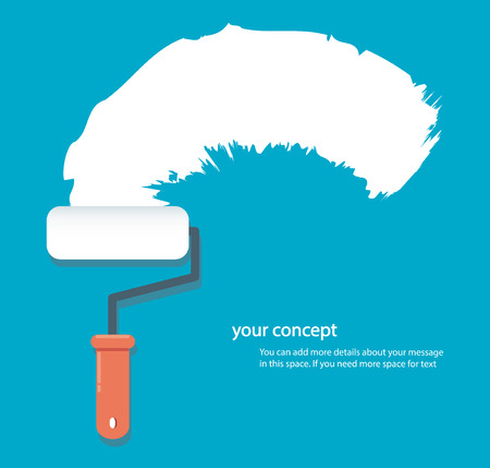 paint roller isolated with space for text and backgroundのイラスト素材
