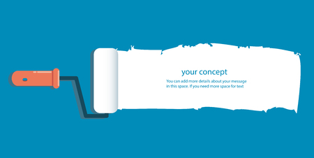 paint roller isolated with space for text and backgroundのイラスト素材