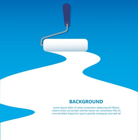 paint roller isolated with space for text and backgroundのイラスト素材