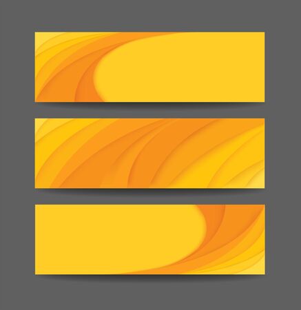 abstract yellow curve template background vector illustration EPS10のイラスト素材