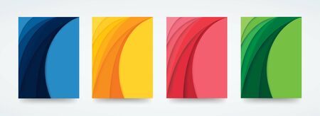 colorful curve template background vector illustration EPS10のイラスト素材