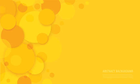 Abstract circles yellow background vector illustrationのイラスト素材