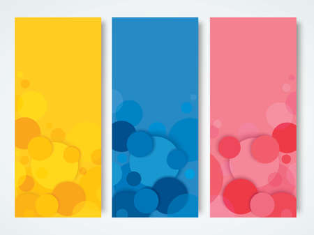 Abstract color circle banner background vector illustrationのイラスト素材