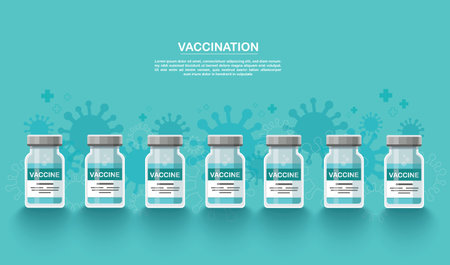 vaccine background. Vaccination concept. Health care and protection. Vector illustrationのイラスト素材