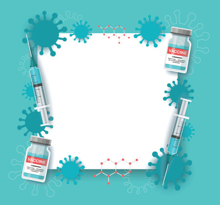 vaccine background. Vaccination concept. Health care and protection. Vector illustrationのイラスト素材