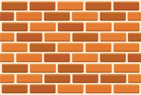 Brown brick wall background vector illustrationのイラスト素材