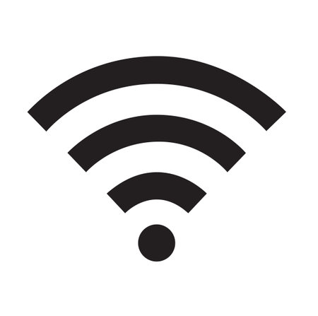 Wifi icon vector, wireless internet signのイラスト素材