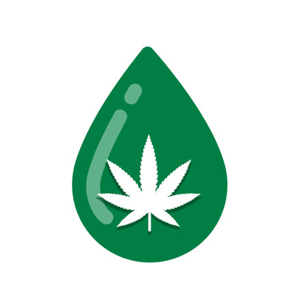 cannabis or marijuana water vector illustrationのイラスト素材