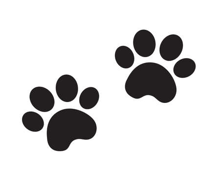 dog paw , animal paws vector illustrationのイラスト素材