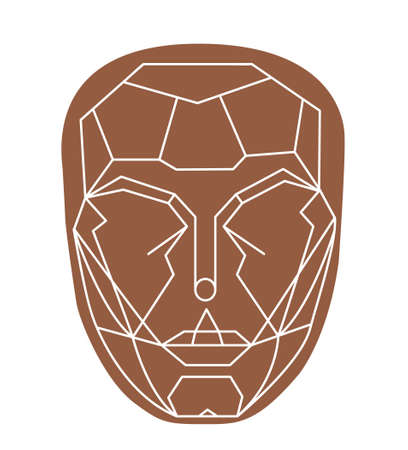 face shape , perfect face anatomyのイラスト素材