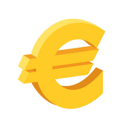 Euro gold coin. vector illustrationのイラスト素材
