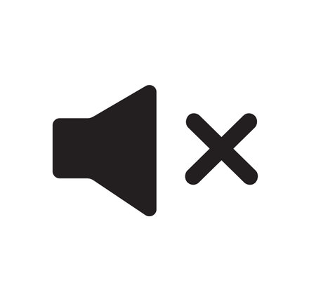 simple mute icon. vector illustrationのイラスト素材