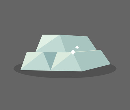 iron ingot icon. vector illustrationのイラスト素材