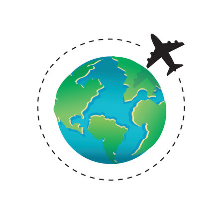 travel around the world icon symbol vector illustrationのイラスト素材