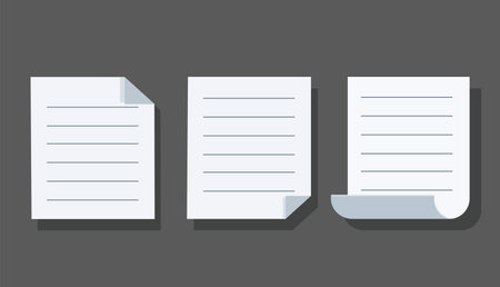 sheet file document in flat vector illustrationのイラスト素材