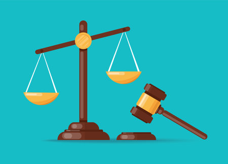 Justice scale Court symbol vector illustrationのイラスト素材
