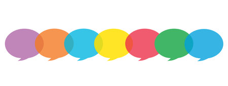 colorful speech bubble vector illustration