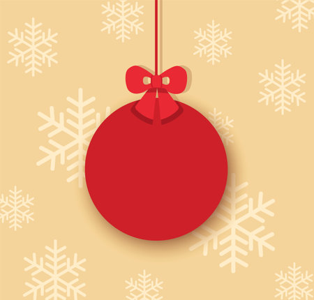 Christmas ball ornament frame background vector illustrationのイラスト素材