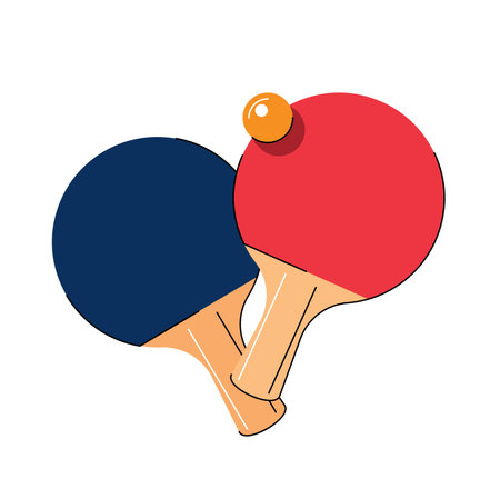 table tennis isolated vector illustrationのイラスト素材
