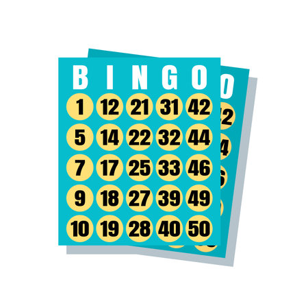 bingo card isolated vector illustrationのイラスト素材