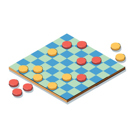 Chess board game isolated vector illustrationのイラスト素材