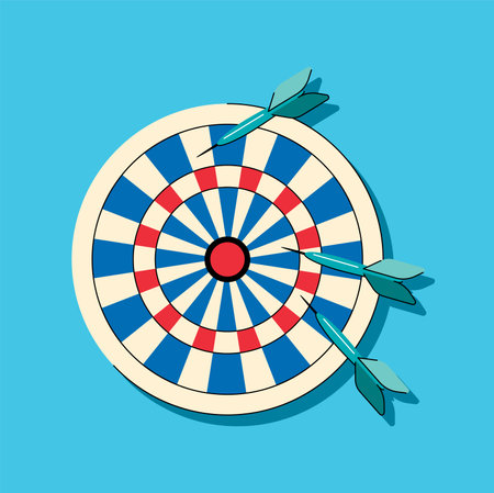 darts and darts board vector illustrationのイラスト素材