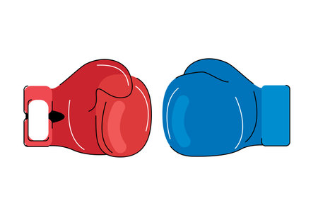 boxing gloves isolated vector illustrationのイラスト素材