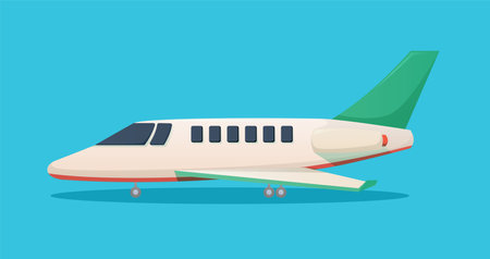 Airplane aircraft vehicle isolated vector illustrationのイラスト素材