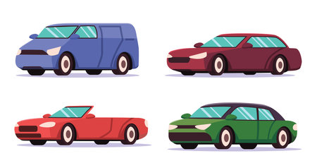 car vehicles transport in flat style vector illustrationのイラスト素材