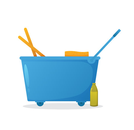 Cleaning service flat vector illustrationのイラスト素材