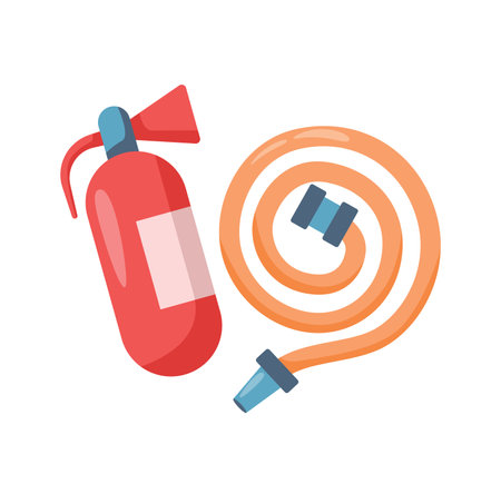 Fire extinguisher icon. Flat illustration of fire extinguisher icon for web designのイラスト素材