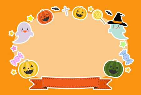 Greeting card of Halloweenのイラスト素材