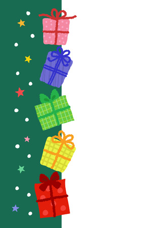 Christmas gifts cardのイラスト素材