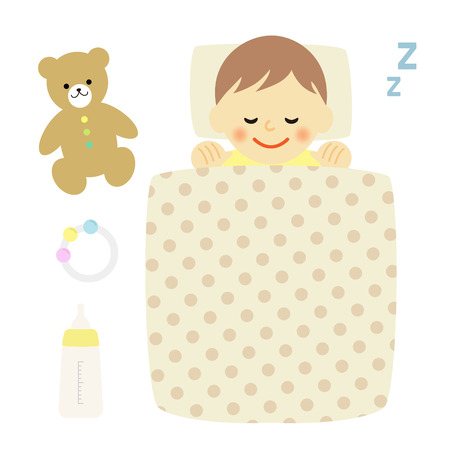 sleeping babyのイラスト素材