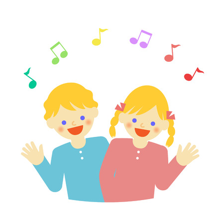 boy and girlのイラスト素材