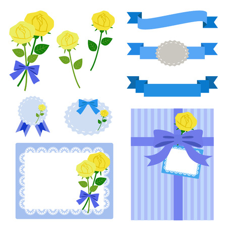 Set of Fathers day elementsのイラスト素材
